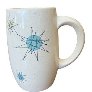 Franciscan Atomic Stoneware Mug With Retro Starburst Pattern - Mid-Century Moder